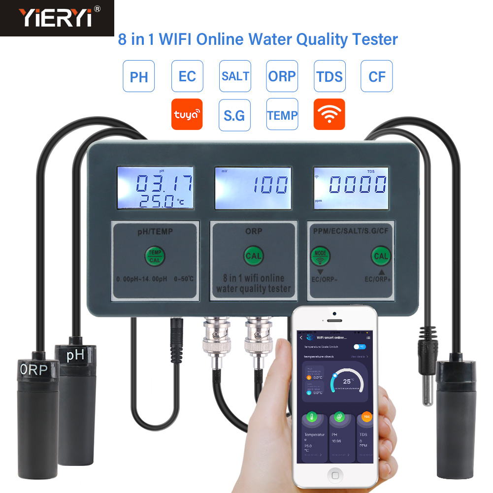 Marine Aquarium Par Meter - WiFi Tuya akıllı PH ölçer veri