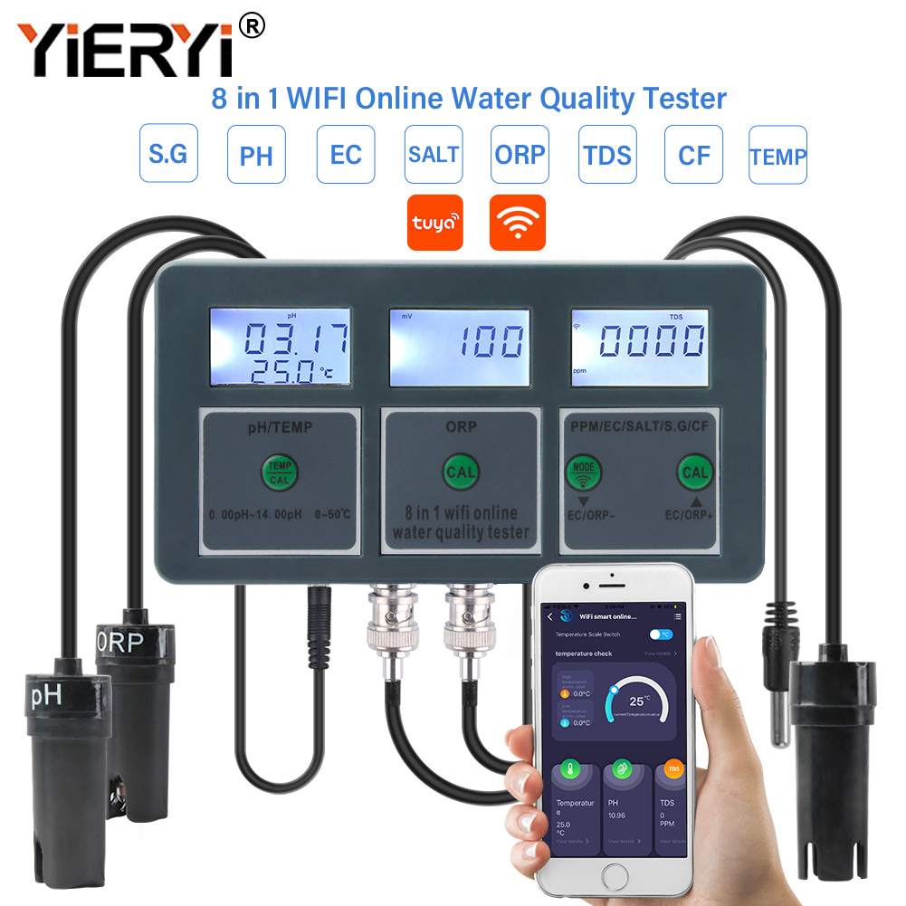 Marine Aquarium Par Meter - Yieryi WiFi Tuya Akıllı PH ORP