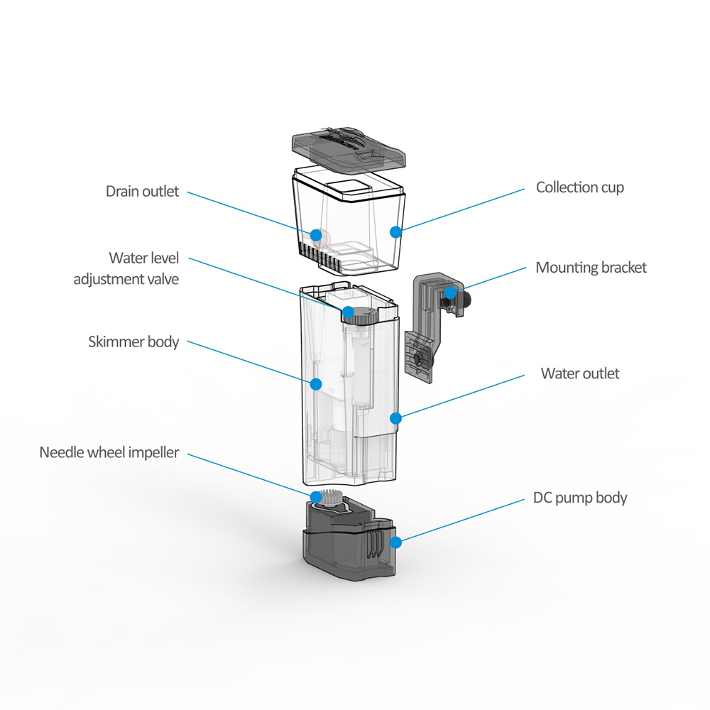 Dahili Nano Skimmer Mini Q 100 - Protein Skimmer Hang On incelemesi ve fiyatı